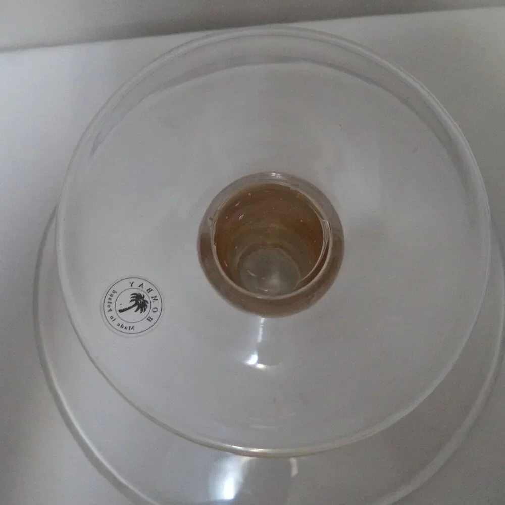Bombay glass Cake stand pedestal display Made in Poland 7